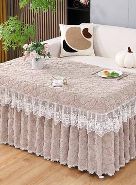 加厚电炉罩茶几罩双面荷兰绒方形烤长被64759桌布取新款电暖火炉