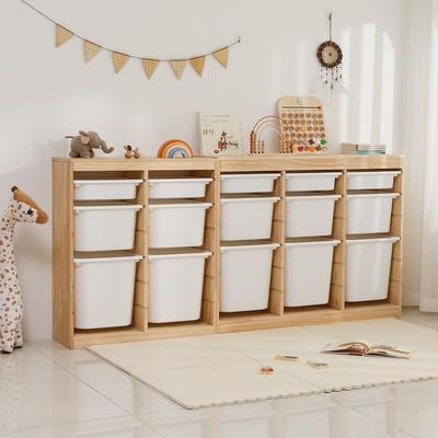 舒QSQ法特玩具收柜物实木客厅靠墙超大容量蒙玩具柜宝宝置纳柜氏