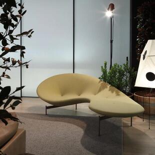 玻意大计利设QZW计豌豆沙发酒店大堂沙发设椅师创意弧形璃钢扁豆