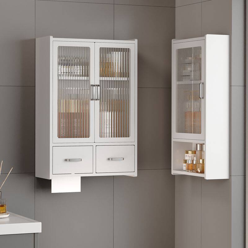 卫生间浴室置物架收纳柜洗漱台墙上壁挂式小壁柜储物吊柜免打孔