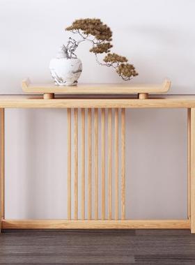 新中式木玄关桌约客厅轻奢实装饰置物供桌简创意长条83106靠墙玄