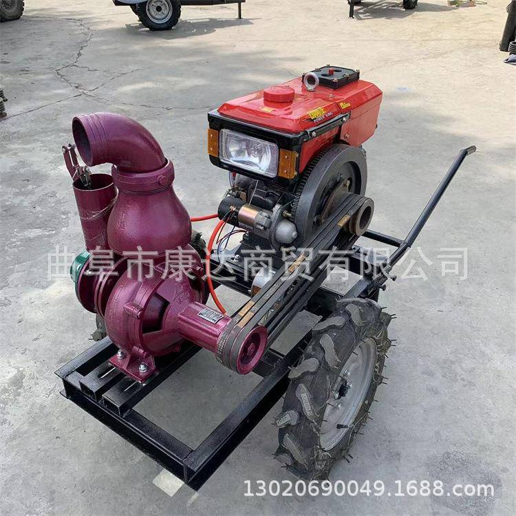 电机带动4寸3寸抽泵小型抽水排水TST泵水大面排水倒寸水积泵68寸