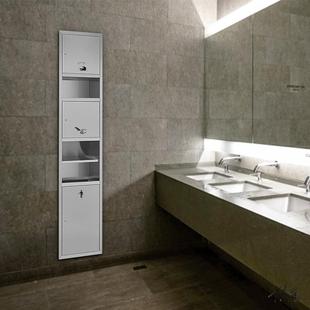 卫合生间纸箱盒水304不锈钢三合一纸擦手盒二一97958三层