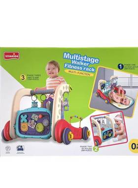 跨境婴儿益智20343早教多车功能2合1脚踏琴健钢架0-3岁宝宝身学步