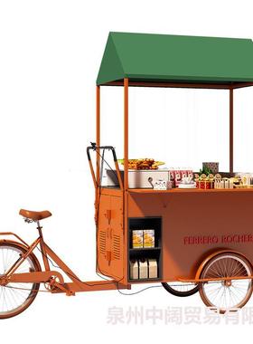 网红花车摆小车商场超市推促销摊车店铁艺售货76118车户外移动门