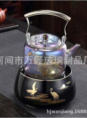 日器式耐热玻璃煮茶蒸茶茶器烧水54415壶大黑茶电陶炉炉号过滤提