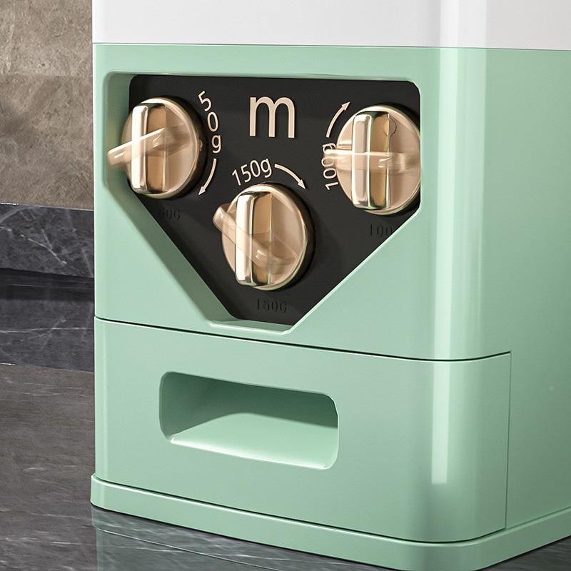 V5O创意杂定量出米桶防虫防密潮旋转取米箱家用封大F87MT8S6容量