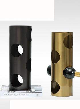 现代纳奢高档简ZIP约轻红酒收摆件软装样板间吧台餐桌厨架房装饰