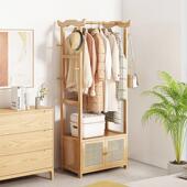 挂衣架木落地238衣立帽架实卧室户家用式 入衣服收纳架床边晚上放