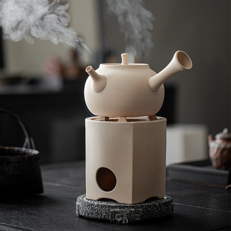 围炉煮茶碳炉火炉套装煮茶器陶瓷侧把烧水泡茶壶风炉酒精炉