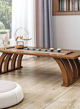 飘窗台小茶几长条矮饭桌仿古老式炕桌农村KRM用吃放在家飘上窗的