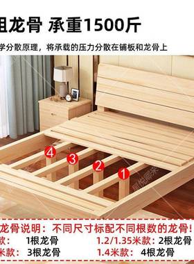 1实木床现代简1.2m双人床43738主卧室.8米经济型出租约房架1.2床