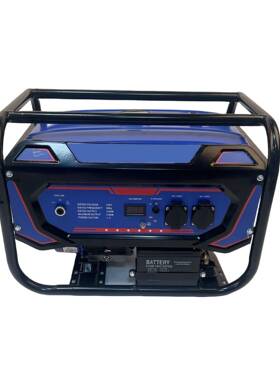 蓝色基础款2-5KW外贸家庭备用工地施工露营应急汽油发电机