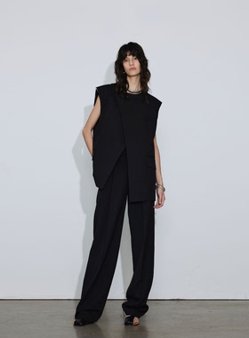 APARALLEL垫肩外露中长款马甲