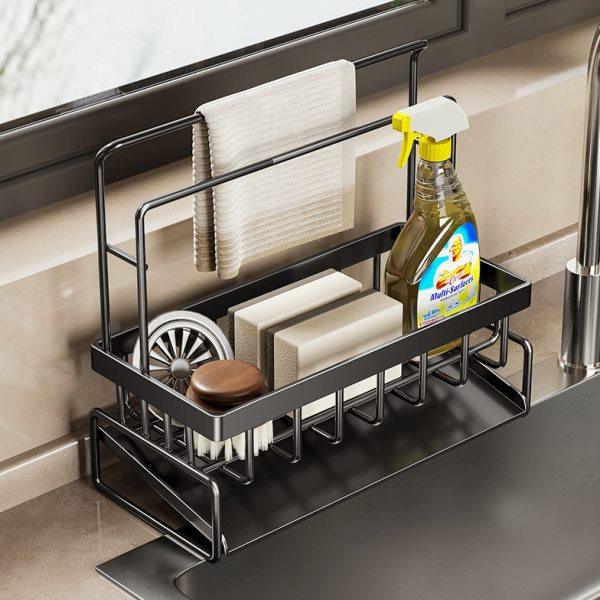 抹布架厨房沥水架免打孔台面壁挂海绵毛巾厨房用品收纳架置物架子,厨房/烹饪用具,果蔬置物架/篮/框,淘宝优惠券,粉丝福利购,淘宝优惠卷