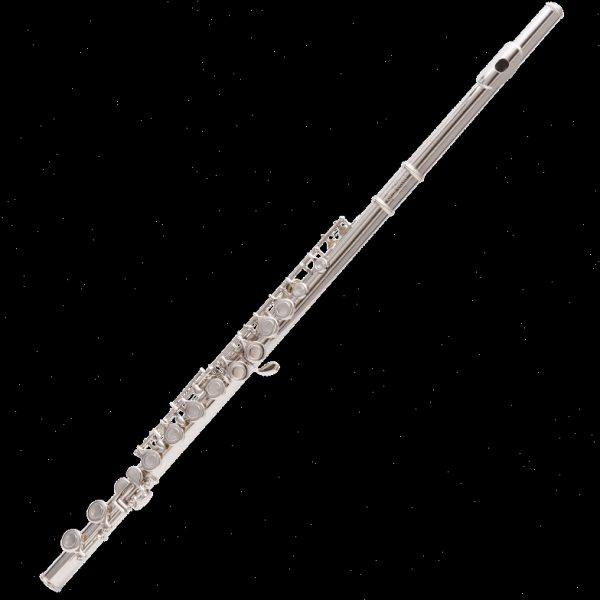 艾牧西洋管乐器长笛乐器16/17开闭孔两用镍银笛头镀银按键附E键专