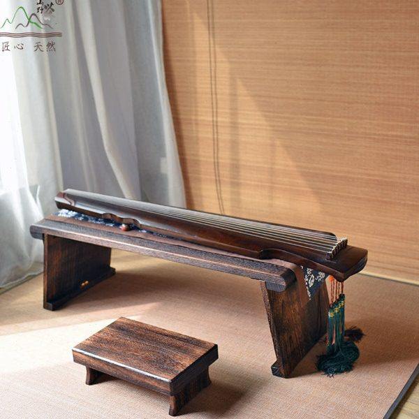 古琴桌凳可折叠便携桐木矮琴桌实木古琴桌禅意古琴台仿古桌椅几案