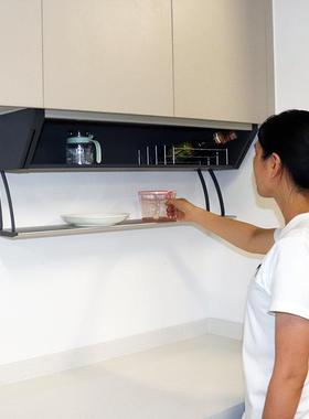 VASE柜底隐藏调味盒厨房吊柜下拉收纳调味调料铝合金拉篮烹饪物架