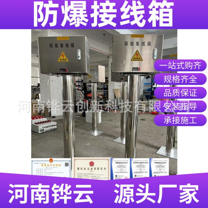 耐高温防水防爆接线箱200*300mm阴极保护阳极分线箱带立柱