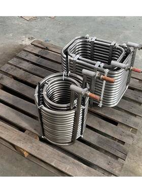 304不锈钢3P5P10P15匹冷水机制冷盘管蒸发器换热器冷却散冷器