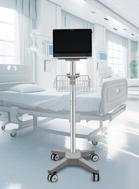 适配迈rui/飞利pu通用监护仪推车台车移动支架工具车轻巧设备推