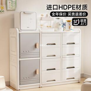 收纳柜宝宝用品置物架落地柜子多层衣柜一体婴儿喂养台儿童储物柜