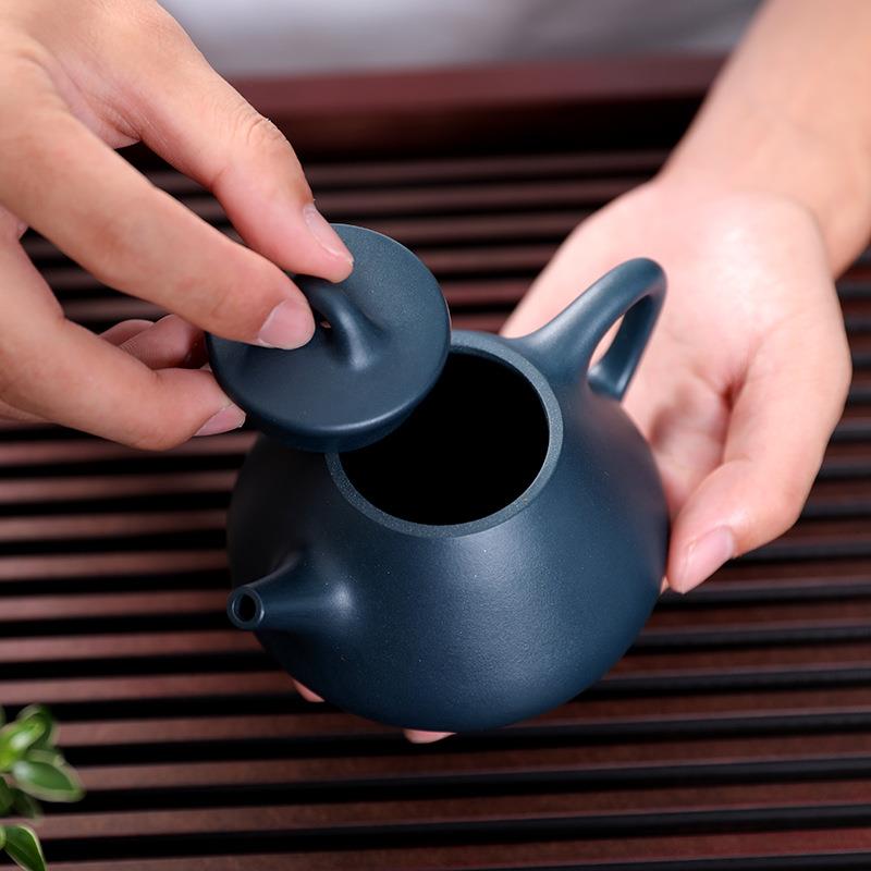5ZW宜兴紫砂壶名家全纯手工茶壶墨绿泥民国绿泥子冶石瓢壶
