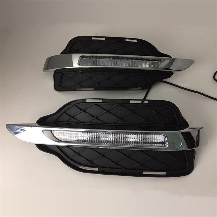 适用于13-16款奔驰W204日行灯GLK300GLK350LED日间行车灯改装