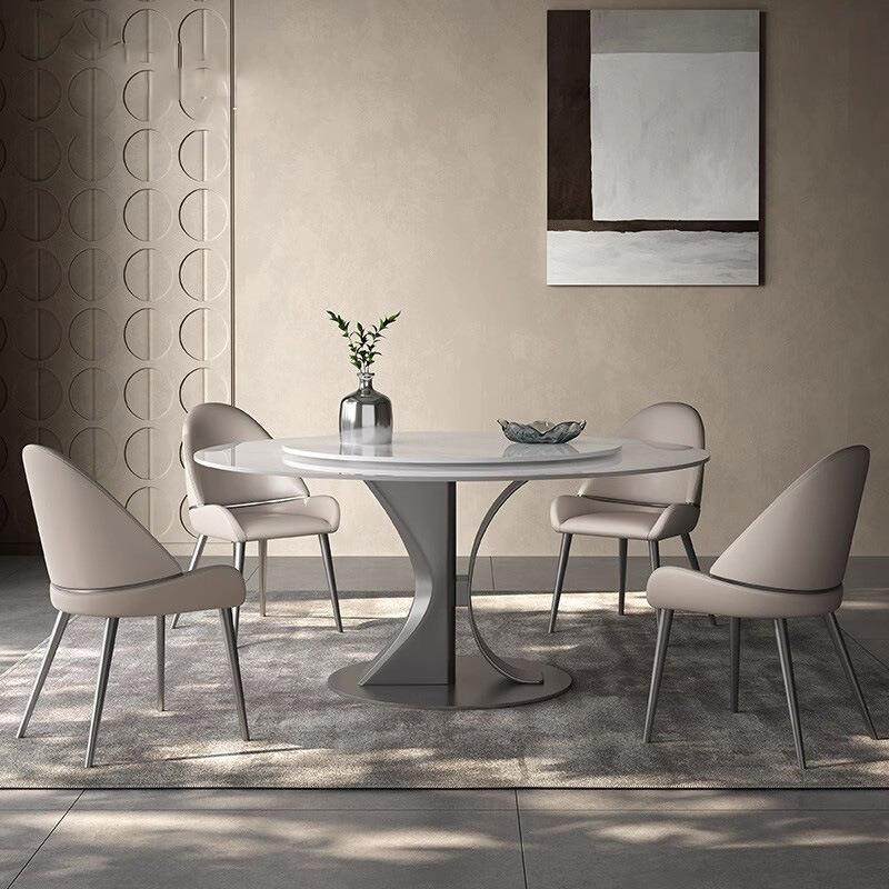 岩板餐桌圆形桌带转盘亮光面意式极简轻奢现代高端家用8/10人饭桌,节庆用品/礼品,新娘配件,淘宝优惠券,粉丝福利购,淘宝优惠卷