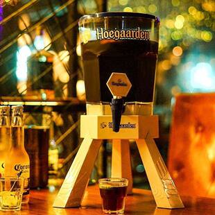 福佳白3升酒炮酒吧KTV商用扎啤炮啤酒桶网红可乐桶创意灯塔酒架