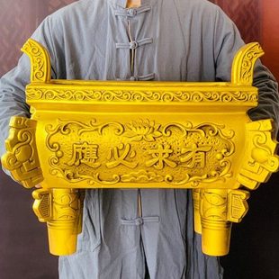 特大号陶瓷仿铜长方形方鼎香炉家用供奉室内户外插香烧香四方鼎炉