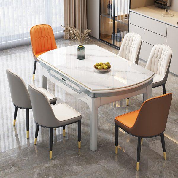 岩板餐桌椅组合可变圆桌2024新款小户型家用现代简约轻奢伸缩饭桌,住宅家具,岩板餐桌,淘宝优惠券,粉丝福利购,淘宝优惠卷