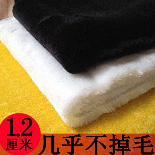 加厚短毛绒布料 白色黑色毛绒柜台布地毯拍照背景布 1.2厘米毛毛