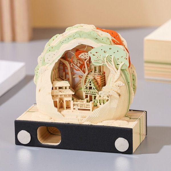 3D立体纸雕中国风可撕便签飞阁流丹山行创意精致送男女生日礼物,文具电教/文化用品/商务用品,立体便签/3D纸雕,淘宝优惠券,粉丝福利购,淘宝优惠卷