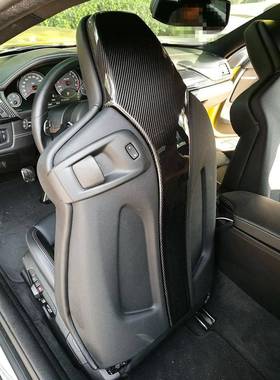 适用宝马F80M3/F82F83M4碳纤维座椅后盖板M4座椅椅背头枕后盖