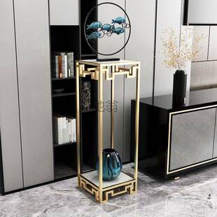 gq北欧大理石花几铁艺落地式花架子客厅轻奢花盆摆件置物架阳台花