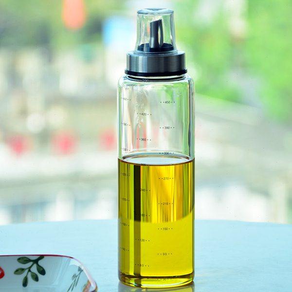 喜碧大容量油壶高硼硅耐热玻璃壶不挂瓶不滴漏厨房酱油瓶带盖家用