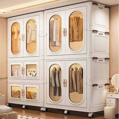 105cm面宽巨无霸免安装成人衣柜家用塑料儿童衣柜宝宝衣服收纳柜