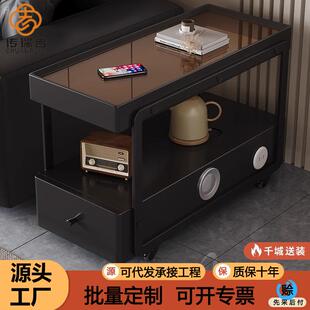轻奢高级感沙发边柜意式极简边几客厅现代可移动多功能推车侧边柜