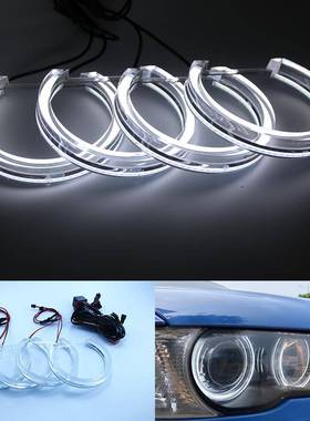 LED天使眼E36E38E39E46M3水晶天使眼光圈光导日行灯131MM