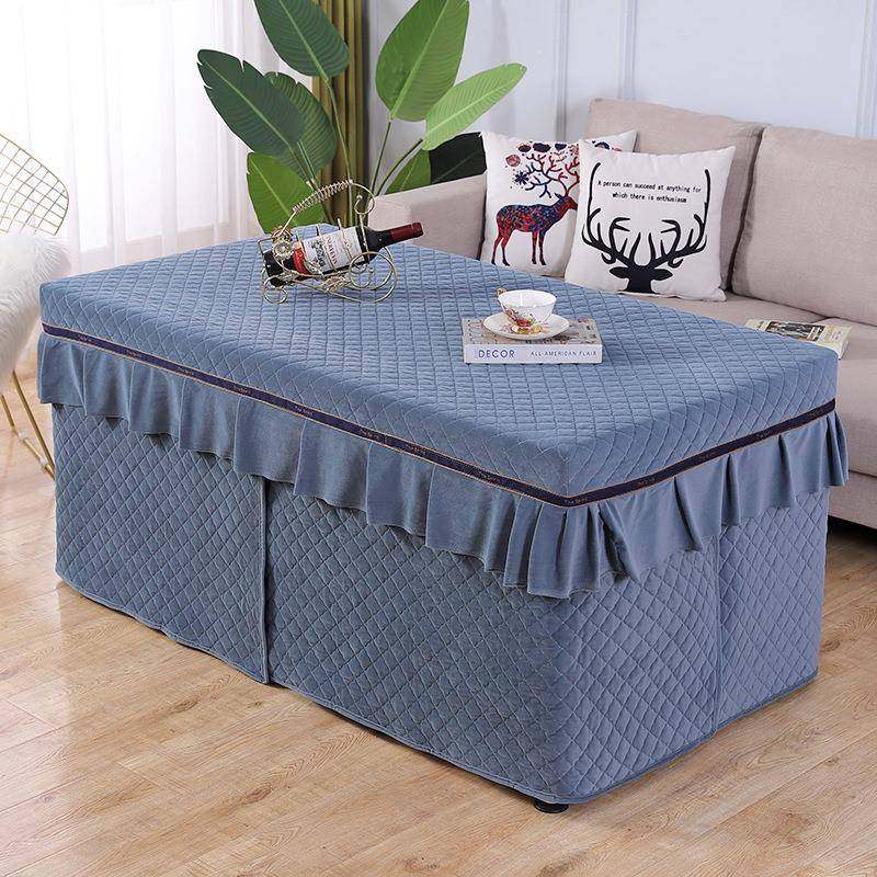 加厚冬季电暖炉罩防尘盖布烤火罩电炉罩维多利亚桌布餐桌套茶几套