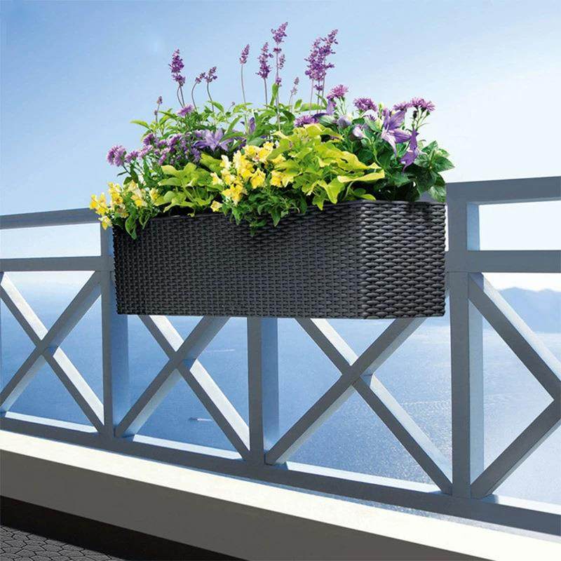 阳台花架阳台可调节花盆架活动花盆支架栏杆挂架托架