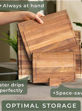 相思木菜板套双装菜家用实木厨房切加KWR板厚案板面带水槽揉面板