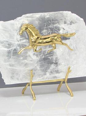 简约样板客厅关电视柜柜间装玄饰品设计黄铜石膏师软装天然矿石摆