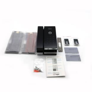 指纹锁家智能锁供直办公室玻电璃NCY-NL01门锌厂合金外壳防盗门子