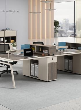 办公桌简约现具代办公室桌子财务工员桌人职员桌VXZ办公4家桌椅组