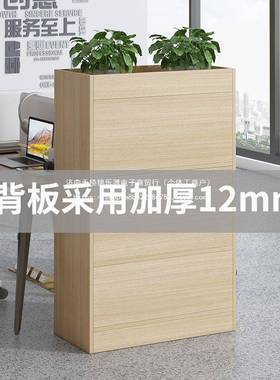 文件柜木矮质带锁办公柜子室内办公室隔花PRZ断柜柜花槽柜架储物