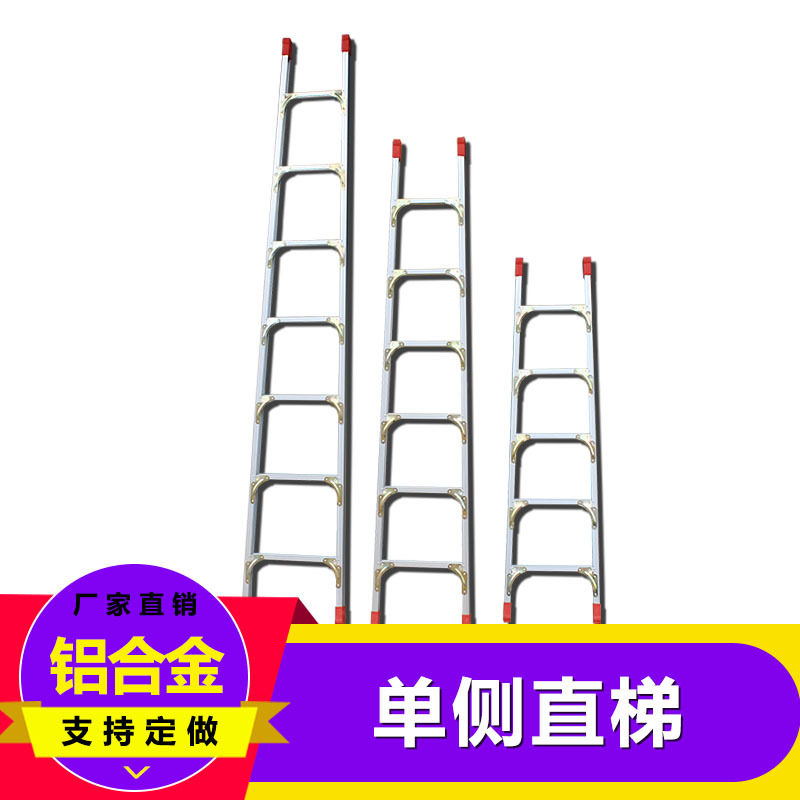 加厚铝合金单侧工程直梯