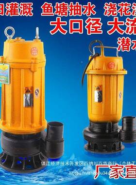 1寸EWX22寸5.寸3寸4寸潜水泵农用抽水机家用污泵鱼塘灌溉2排20V38