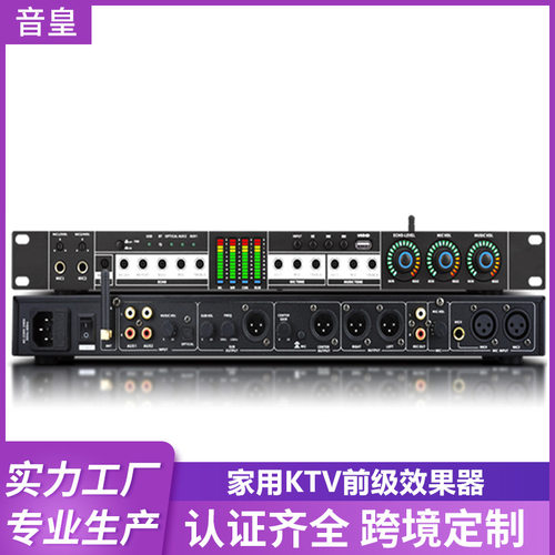 家用KTV前级防啸叫混响效果器